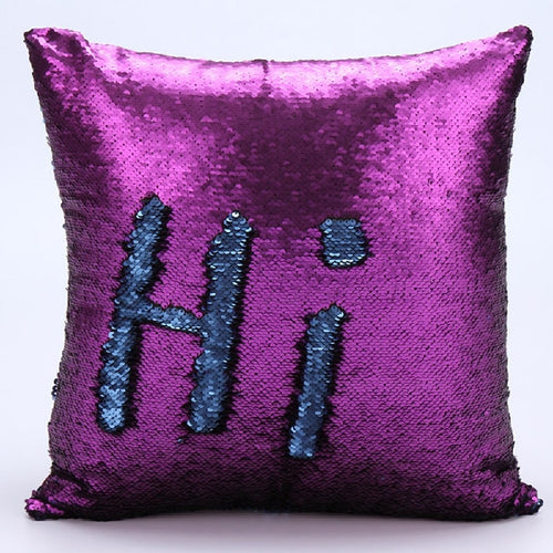 Reversible Sequin Mermaid Pillow Cover