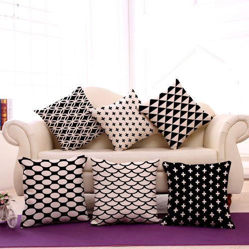 Abstracks B&W Pillow Cases