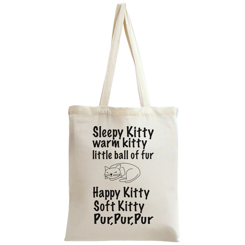 Sleepy Kitty Warm Kitty Tote Bag