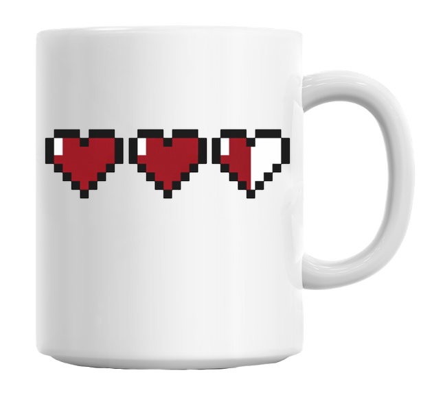 8-Bit Hearts Mug