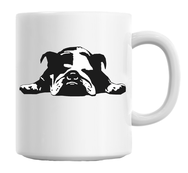 Bulldog Stencil Mug